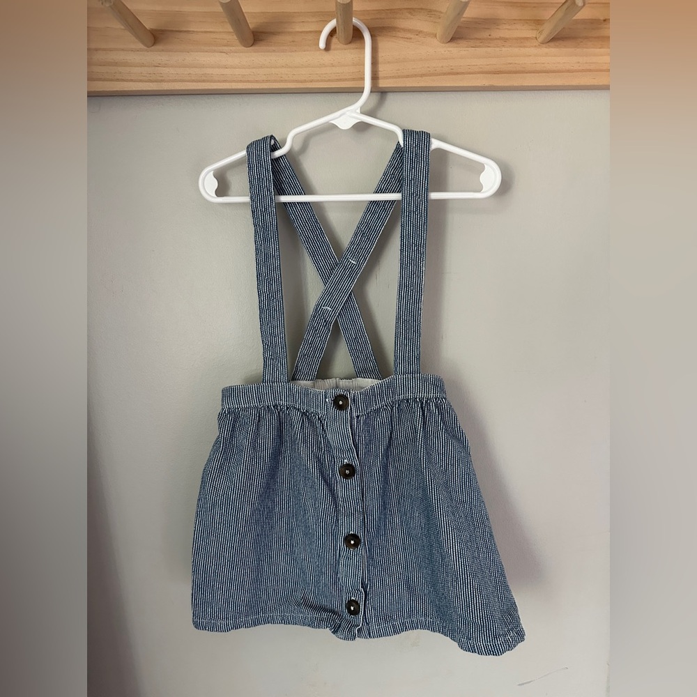 Cat & Jack 100% Cotton Striped Pinafore Dress